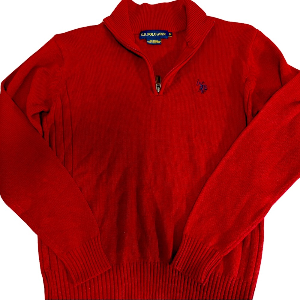 Deep Red US Polo quarter zip sweater brand new without tag